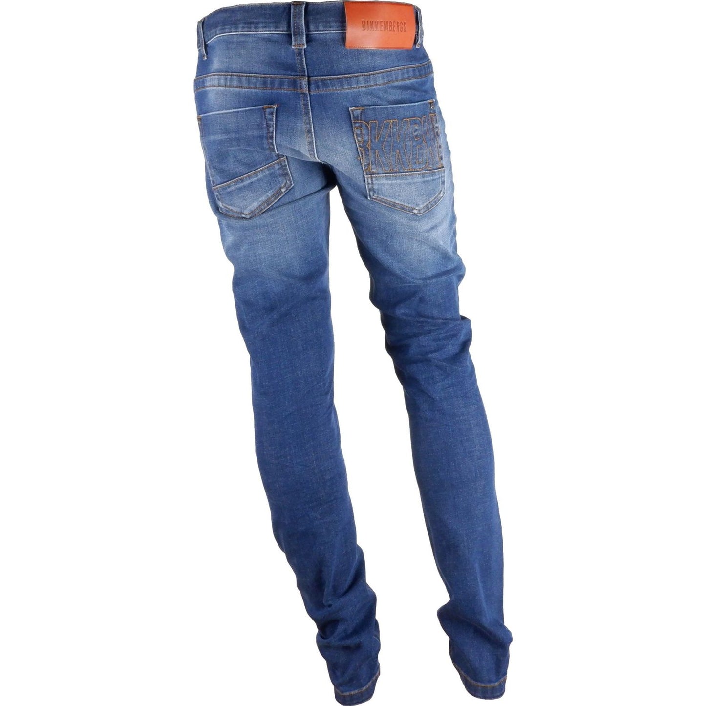Bikkembergs Blue Cotton Men Jeans