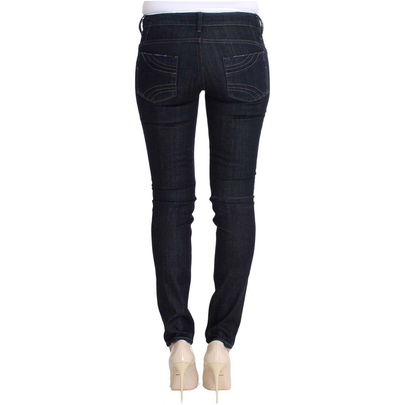 Costume National Blue Cotton Stretch Slim Fit Jeans