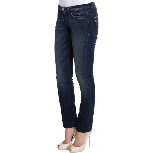 Costume National Blue Wash Cotton Slim Fit Skinny Jeans SIG30217-1