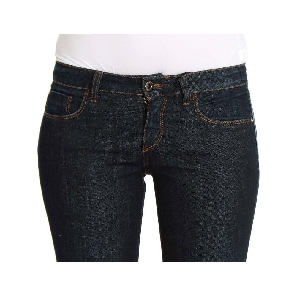 Costume National Blue Cotton Stretch Slim Fit Jeans