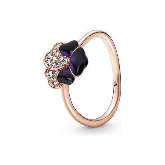 PANDORA JEWELS Mod. DEEP PURPLE PANSY FLOWER - RING - Size 54 180764C01-54