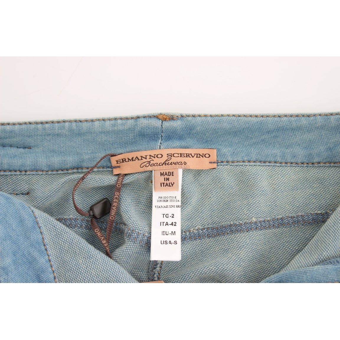 Ermanno Scervino Blue Capri Pants Cropped Jeans SIG12455-2