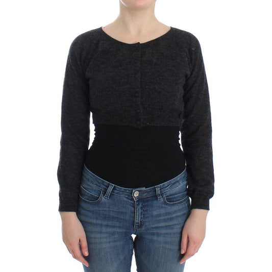Ermanno Scervino Gray Knit Wool Cardigan Sweater SIG12566-2
