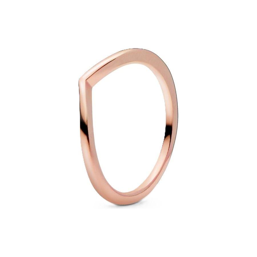 PANDORA JEWELS Mod. WISHBONE 14K ROSE GOLD-PLATED - RING - Size 50 Ring