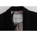 KAALE SUKTAE Black Coat Trench Long Draped Jacket Blazer SIG12602-3