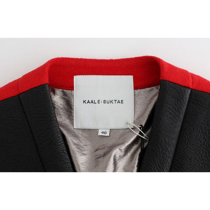KAALE SUKTAE Black Short Croped Coat Bomber Jacket
