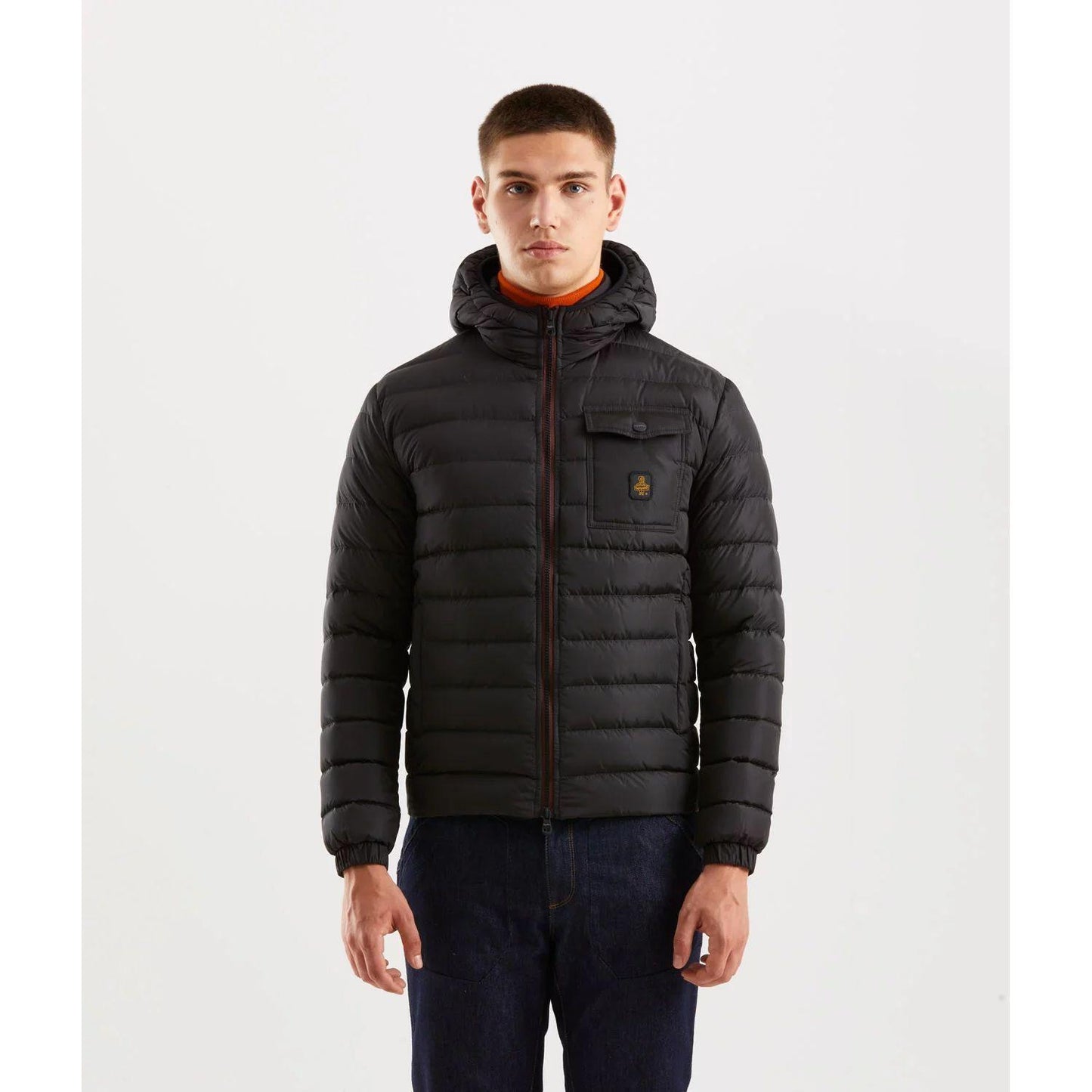 Refrigiwear Sleek Hooded Down Jacket with Pockets RE-7707-3XL