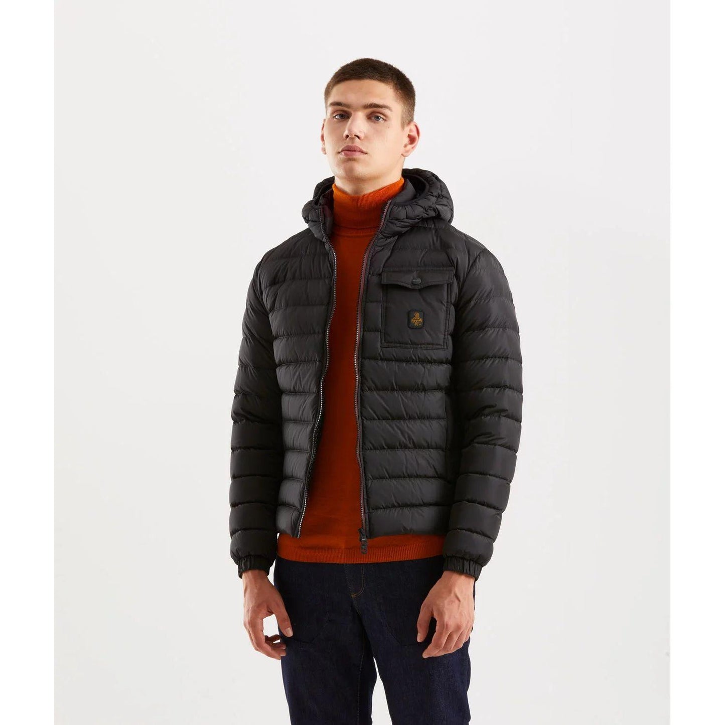 Refrigiwear Sleek Hooded Down Jacket with Pockets RE-7707-3XL
