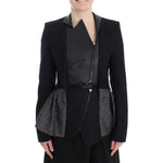 KAALE SUKTAE Elegant Monochrome Zippered Blazer Jacket Coats & Jackets KAALE SUKTAE Black