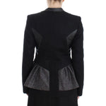 KAALE SUKTAE Elegant Monochrome Zippered Blazer Jacket Coats & Jackets KAALE SUKTAE Black