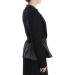 KAALE SUKTAE Elegant Monochrome Zippered Blazer Jacket Coats & Jackets KAALE SUKTAE Black