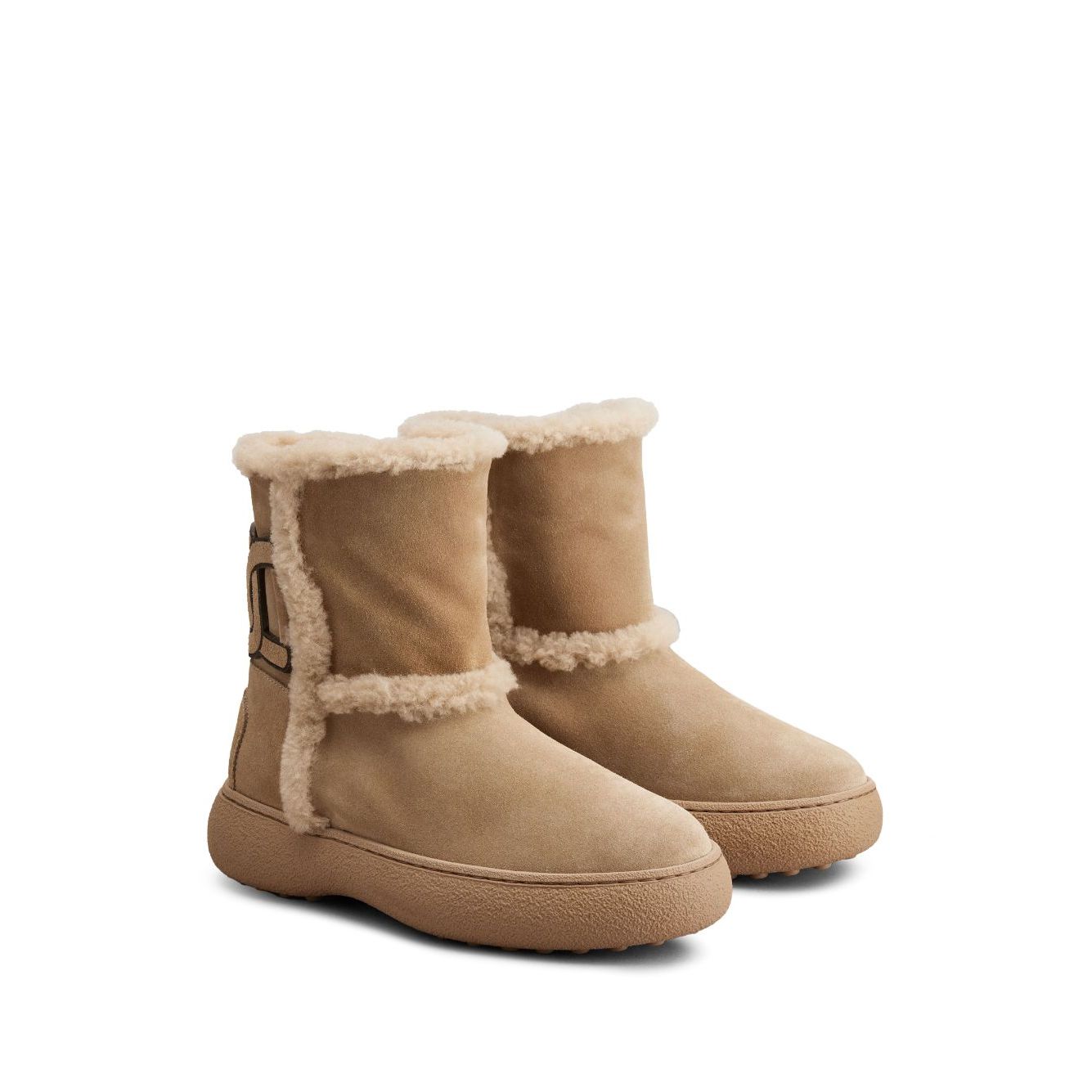 Tod's Kate suede and shearling ankle boots