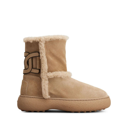 Tod's Kate suede and shearling ankle boots