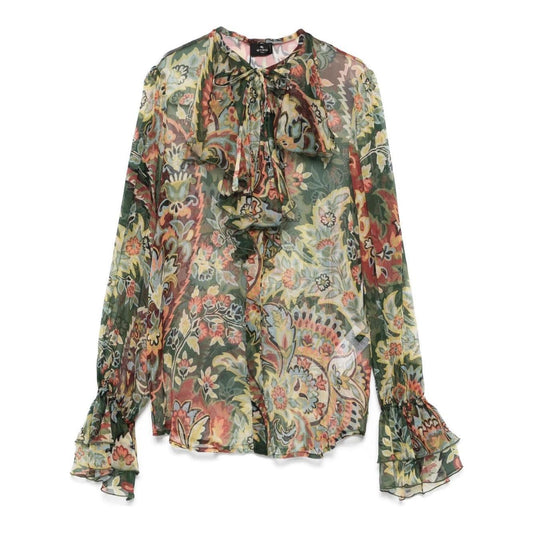 Etro Shirts Green WRIA003299SA1E3X0892