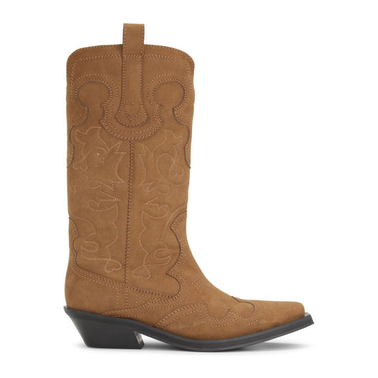 GANNI Boots Leather Brown S2742925