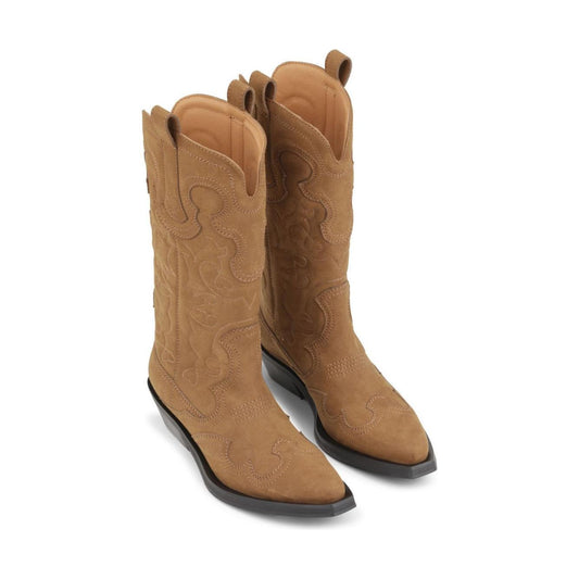 GANNI Boots Leather Brown S2742925