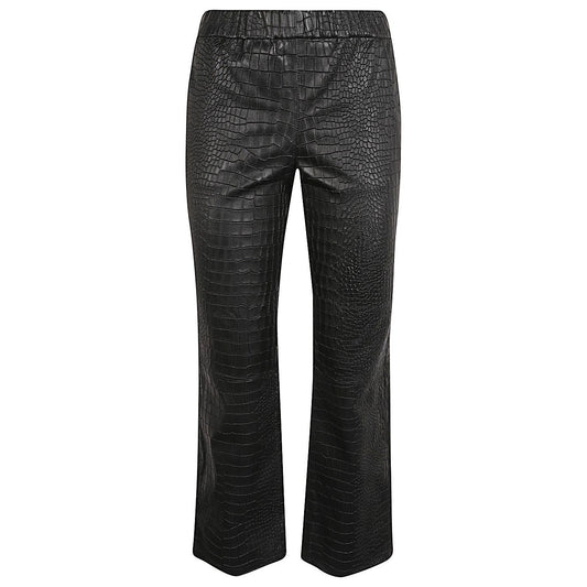 ENES Trousers Black RELAXBOOTCUTCROCOSTRETCHBLACK