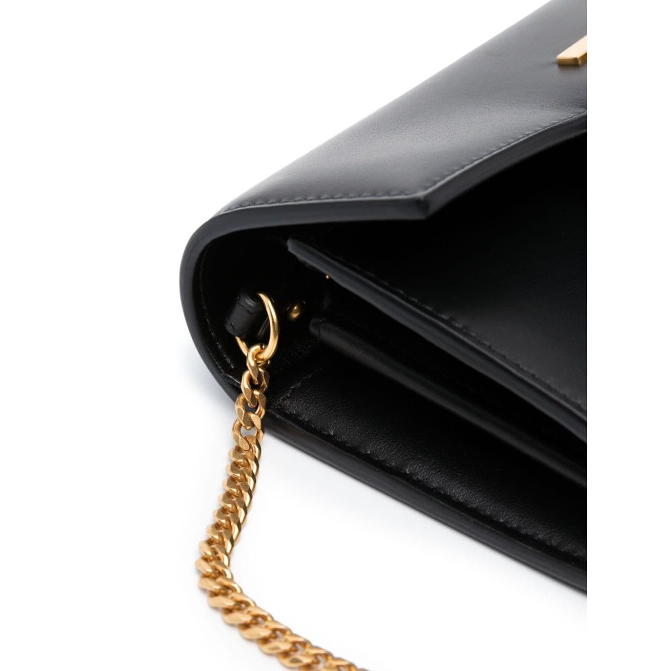Balmain logo-plaque leather crossbody bag
