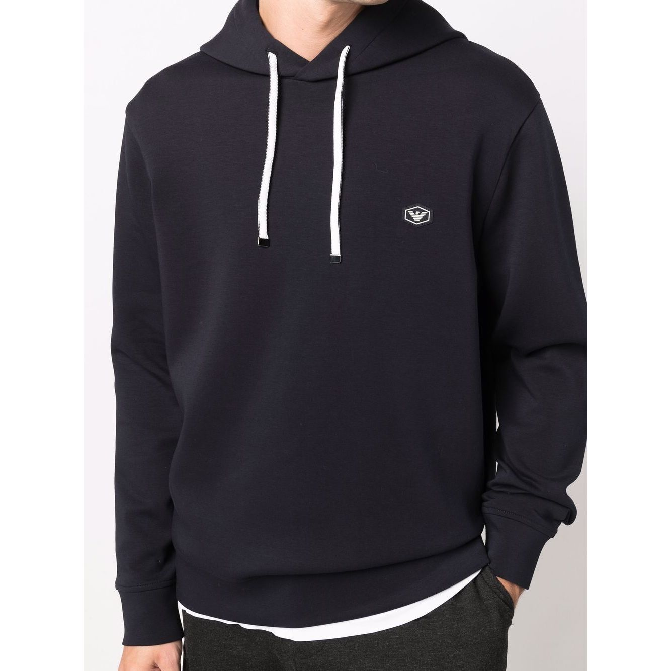 Emporio Armani long-sleeved Logo Patch Hoodie