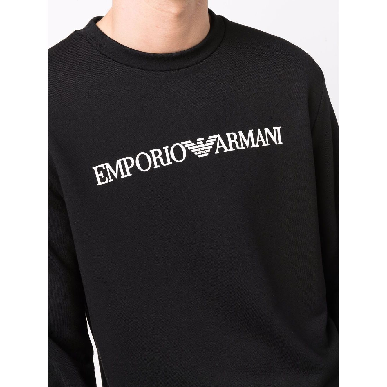 Emporio Armani Modal-blend sweatshirt with logo print