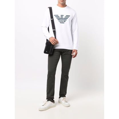 Emporio Armani Modal-blend sweatshirt with logo print Topwear