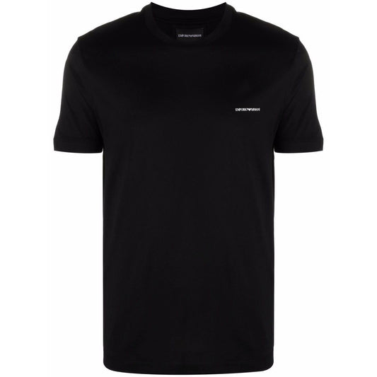 Emporio Armani ASV Lyocell blend jersey T-shirt with micro logo lettering