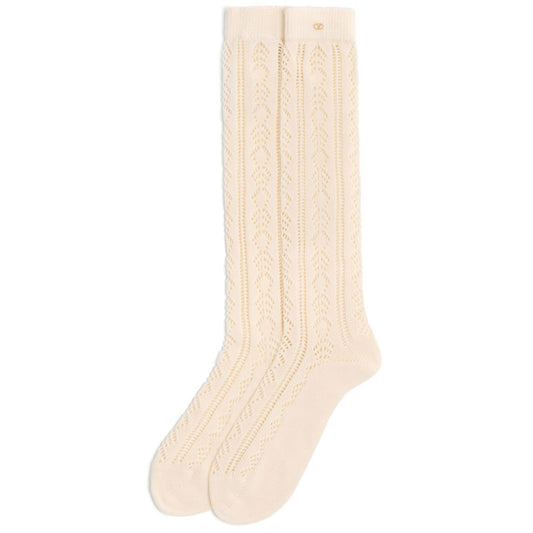Valentino Perforated Cotton Socks with Vlogo