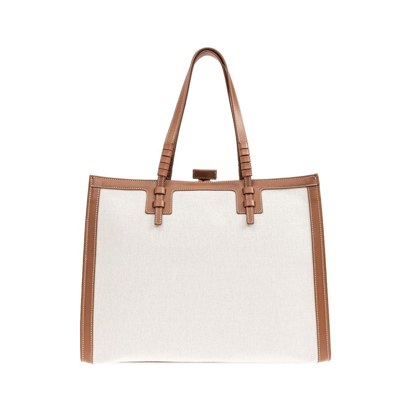 Front view with bag zipped and handles upright.