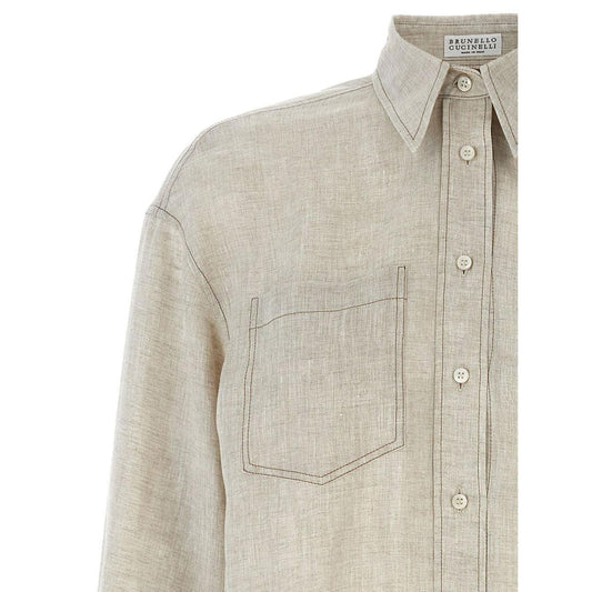 Brunello Cucinelli linen shirt MM633RD646C200-P25