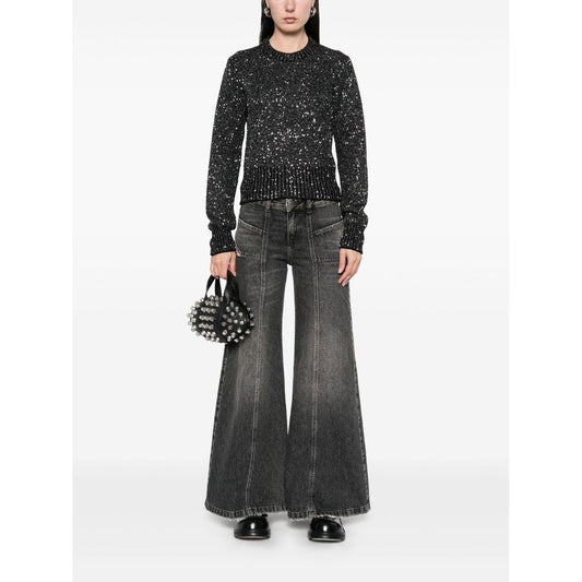 Golden Goose wool blend cropped sweater with all-over sequins GWP01165P00182390100-P25