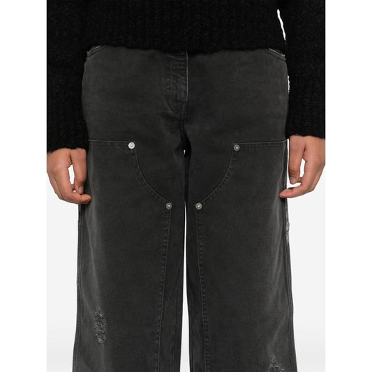 Golden Goose jeans with distressed effect and front patches GWP01942P00192190100-P25