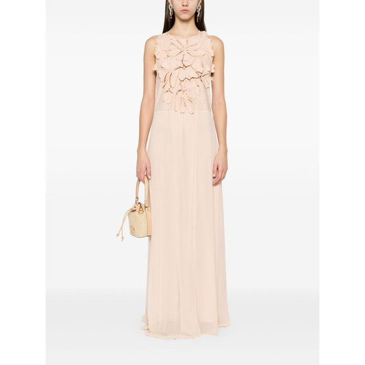Forte Forte Long dress with floral appliques 13609MYDRESS2006-P25