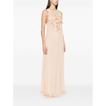 Forte Forte Long dress with floral appliques 13609MYDRESS2006-P25