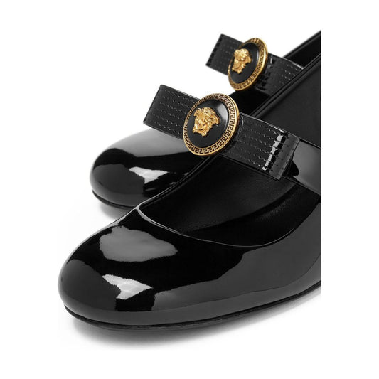 Versace Gianni Ribbon Patent Slingback Pumps 35 mm 1018457D2VE1B00V-P25