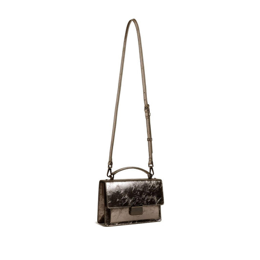 Golden Goose Venezia Bag in anthracite grey laminated leather with black details GWA00467A00069870323-P25