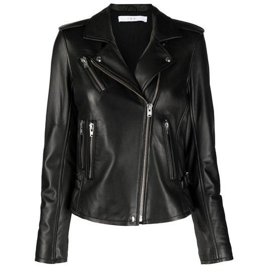 Iro Biker jacket with peak lapels NEWHANWF09BLA01-P25