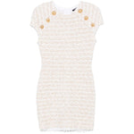 Balmain short tweed dress EF1R6023KB19GAD-P25