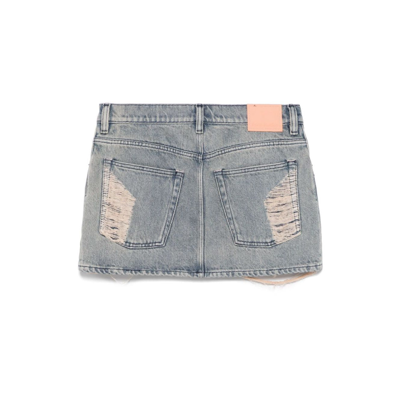 Acne Studios Macaria distressed denim miniskirt