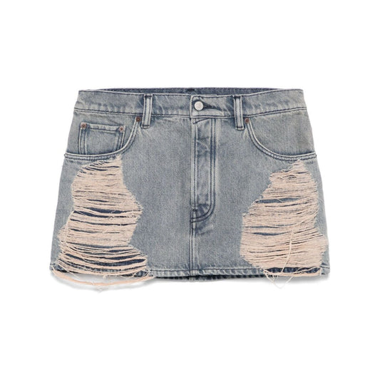 Acne Studios Macaria distressed denim miniskirt