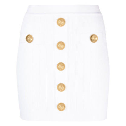 Balmain ribbed-knit miniskirt