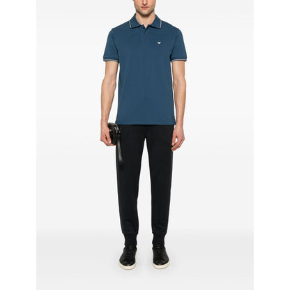 Emporio Armani embroidered logo polo shirt