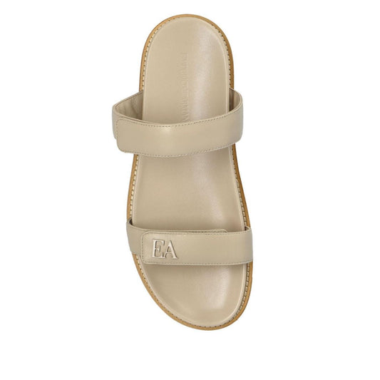 EMPORIO ARMANI EXCLUSIVE Emporio Armani Leather Slide Sandals Sandals
