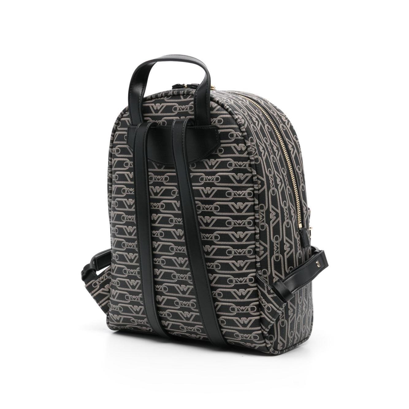 Front view with bag zipped and handles upright.