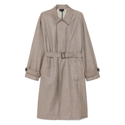 Emporio Armani virgin-wool trench coat EM000662AF14151F1046-P25
