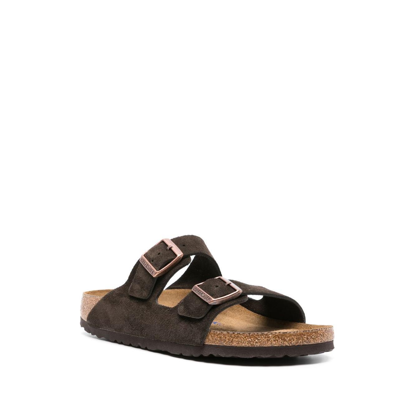 Birkenstock Arizona buckled suede sandals 951313MOCCA-P25