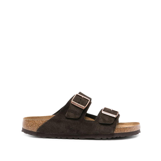 Birkenstock Arizona buckled suede sandals 951313MOCCA-P25