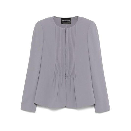 Emporio Armani Jacket in fluid woven fabric with pleats EW000850AF12514U8047-P25