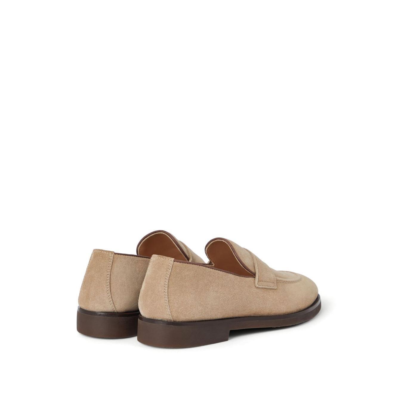 Brunello Cucinelli Penny Loafer in washed suede MZUSILE705C8051-P25