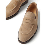 Brunello Cucinelli Penny Loafer in washed suede MZUSILE705C8051-P25