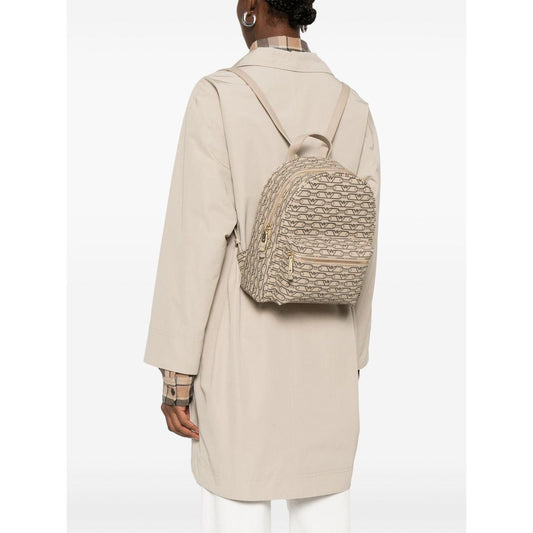 Emporio Armani Mini backpack with monogram print EW000372AF11951F1074-P25